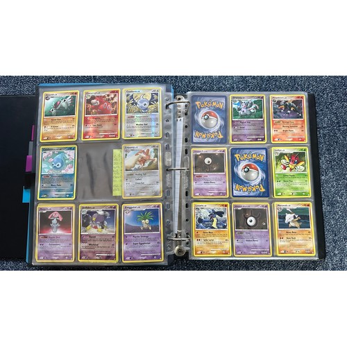 399 - Folder containing Diamond & Pearl series Pokemon cards. Near complete sets are Diamond & Pearl, Myst... 