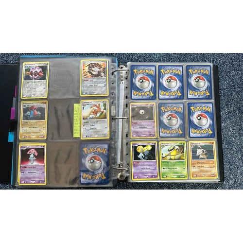 399 - Folder containing Diamond & Pearl series Pokemon cards. Near complete sets are Diamond & Pearl, Myst... 