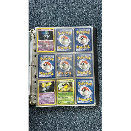 399 - Folder containing Diamond & Pearl series Pokemon cards. Near complete sets are Diamond & Pearl, Myst... 