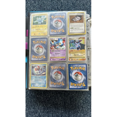 399 - Folder containing Diamond & Pearl series Pokemon cards. Near complete sets are Diamond & Pearl, Myst... 