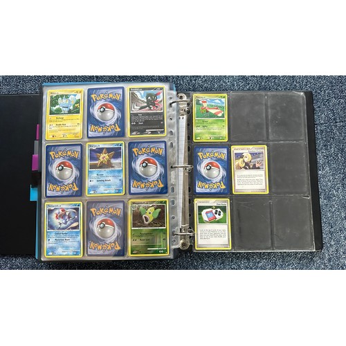 399 - Folder containing Diamond & Pearl series Pokemon cards. Near complete sets are Diamond & Pearl, Myst... 