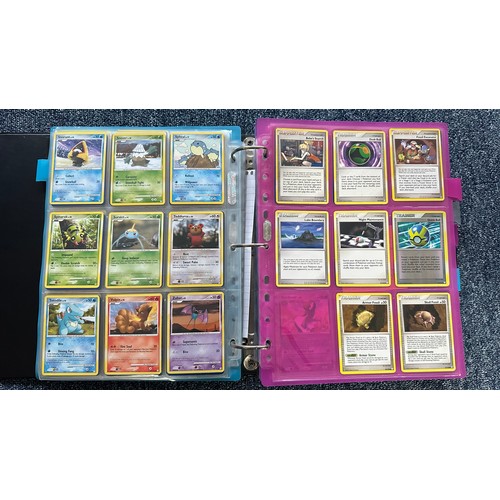 399 - Folder containing Diamond & Pearl series Pokemon cards. Near complete sets are Diamond & Pearl, Myst... 