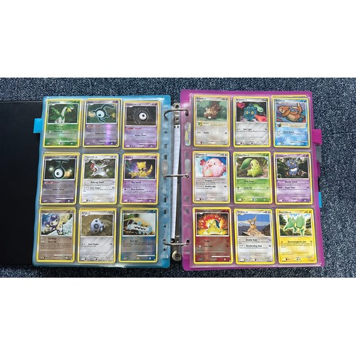 399 - Folder containing Diamond & Pearl series Pokemon cards. Near complete sets are Diamond & Pearl, Myst... 