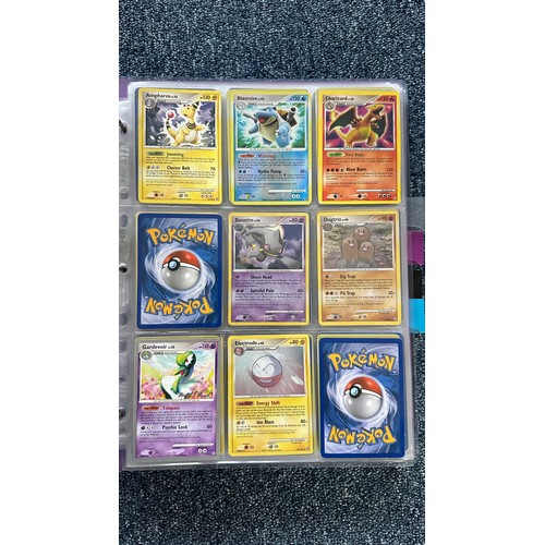 399 - Folder containing Diamond & Pearl series Pokemon cards. Near complete sets are Diamond & Pearl, Myst... 