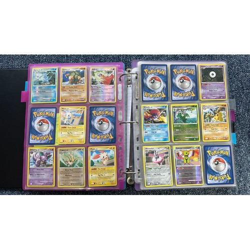 399 - Folder containing Diamond & Pearl series Pokemon cards. Near complete sets are Diamond & Pearl, Myst... 