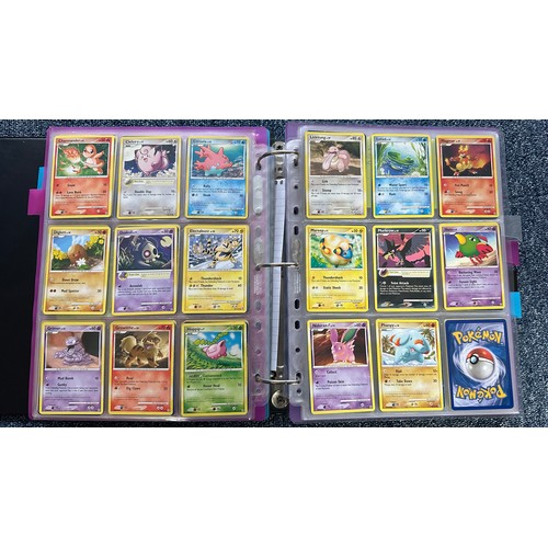 399 - Folder containing Diamond & Pearl series Pokemon cards. Near complete sets are Diamond & Pearl, Myst... 