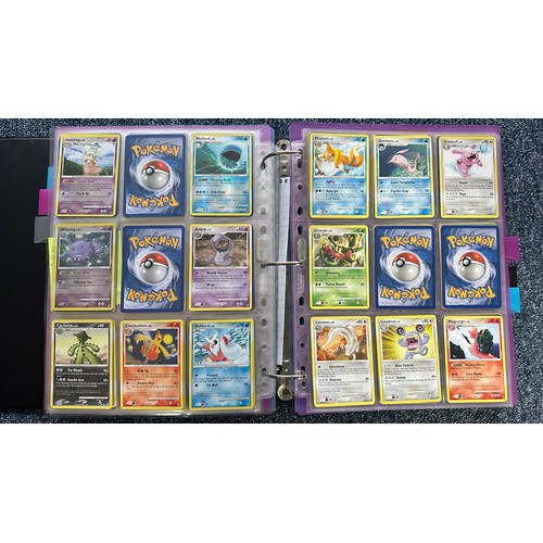 399 - Folder containing Diamond & Pearl series Pokemon cards. Near complete sets are Diamond & Pearl, Myst... 