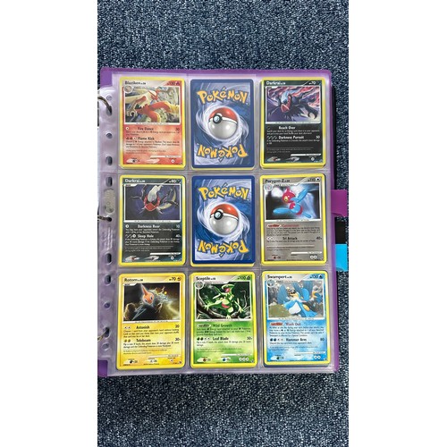 399 - Folder containing Diamond & Pearl series Pokemon cards. Near complete sets are Diamond & Pearl, Myst... 