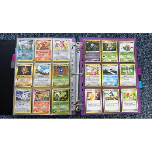 399 - Folder containing Diamond & Pearl series Pokemon cards. Near complete sets are Diamond & Pearl, Myst... 