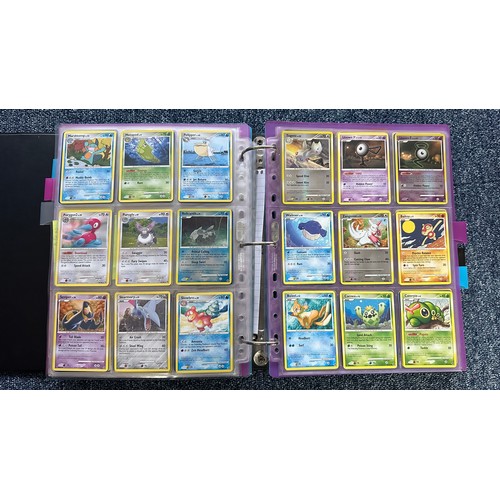 399 - Folder containing Diamond & Pearl series Pokemon cards. Near complete sets are Diamond & Pearl, Myst... 