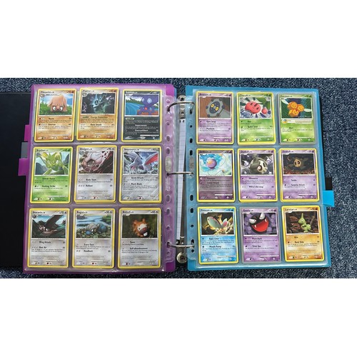 399 - Folder containing Diamond & Pearl series Pokemon cards. Near complete sets are Diamond & Pearl, Myst... 