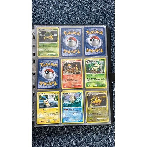 399 - Folder containing Diamond & Pearl series Pokemon cards. Near complete sets are Diamond & Pearl, Myst... 