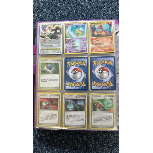 399 - Folder containing Diamond & Pearl series Pokemon cards. Near complete sets are Diamond & Pearl, Myst... 