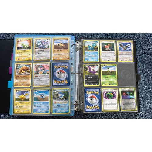 399 - Folder containing Diamond & Pearl series Pokemon cards. Near complete sets are Diamond & Pearl, Myst... 