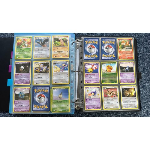 399 - Folder containing Diamond & Pearl series Pokemon cards. Near complete sets are Diamond & Pearl, Myst... 