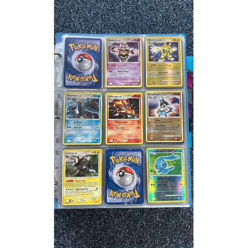 399 - Folder containing Diamond & Pearl series Pokemon cards. Near complete sets are Diamond & Pearl, Myst... 