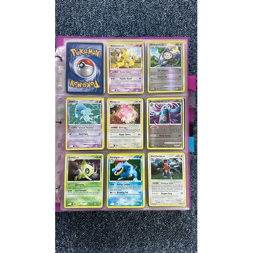 399 - Folder containing Diamond & Pearl series Pokemon cards. Near complete sets are Diamond & Pearl, Myst... 