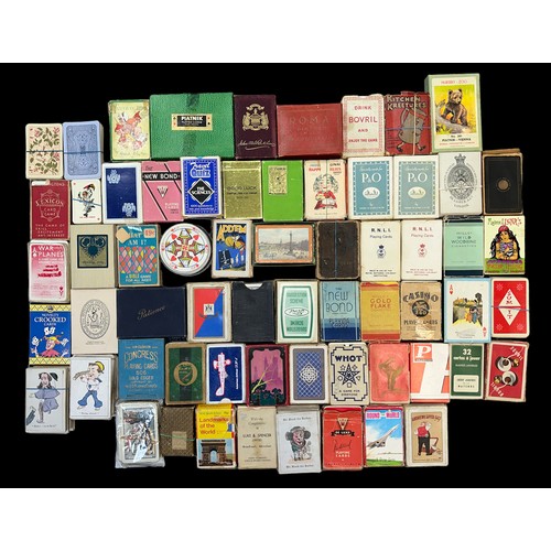 371 - Miscellaneous collection of trade cards and playing cards including nursery zoo, De Larue & Co playi... 