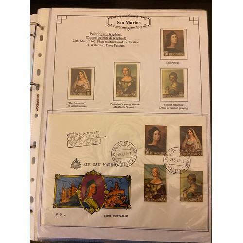 83 - San Marino early to modern M and U collection in 2 binders with a good range of commem sets incl FDC... 