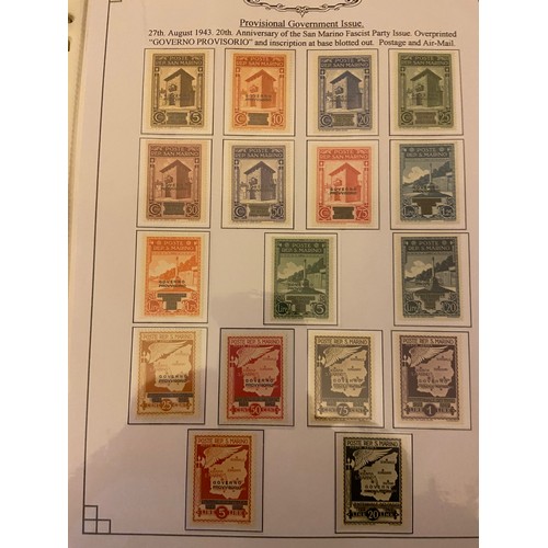 83 - San Marino early to modern M and U collection in 2 binders with a good range of commem sets incl FDC... 