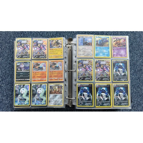 403 - A folder containing duplicates of Pokemon cards. Various sets and series including Base Set, Ultra P... 