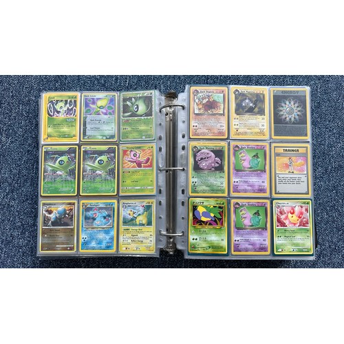 403 - A folder containing duplicates of Pokemon cards. Various sets and series including Base Set, Ultra P... 