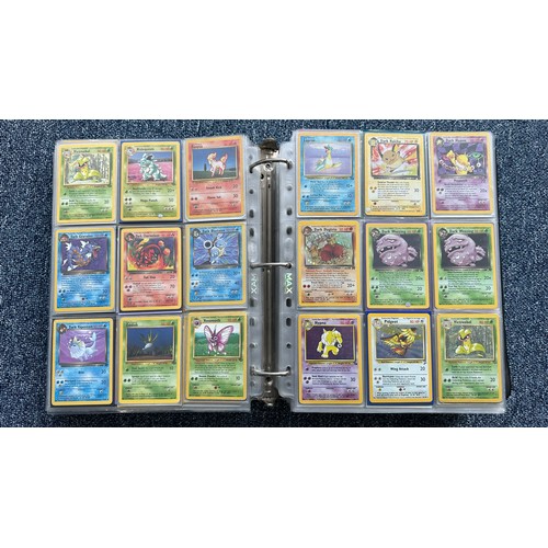 403 - A folder containing duplicates of Pokemon cards. Various sets and series including Base Set, Ultra P... 