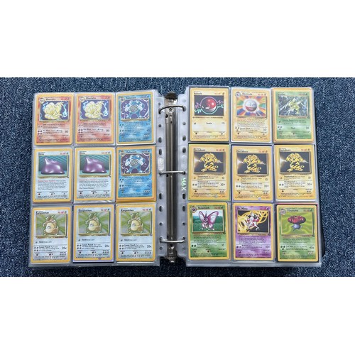 403 - A folder containing duplicates of Pokemon cards. Various sets and series including Base Set, Ultra P... 