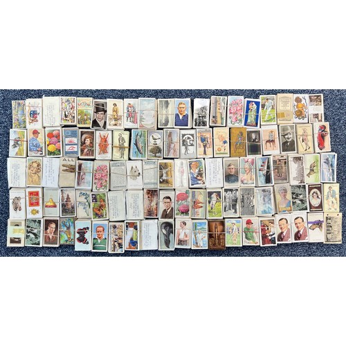 294 - Collection of cigarette cards, apparently complete sets, in bundles, in variable condition with Carr... 