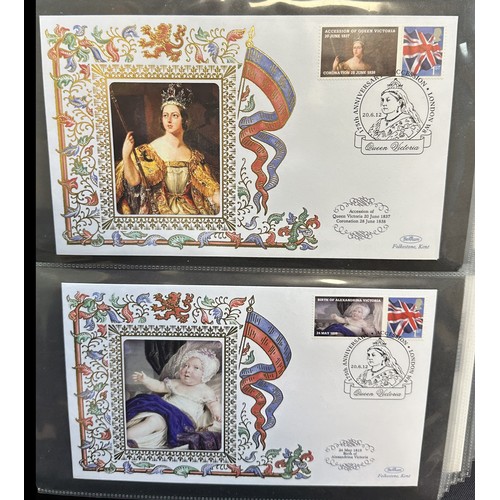 11 - Two albums of Covers and Stamps to include; Benham covers with Queen Victoria, Jane Austen, Castle H... 