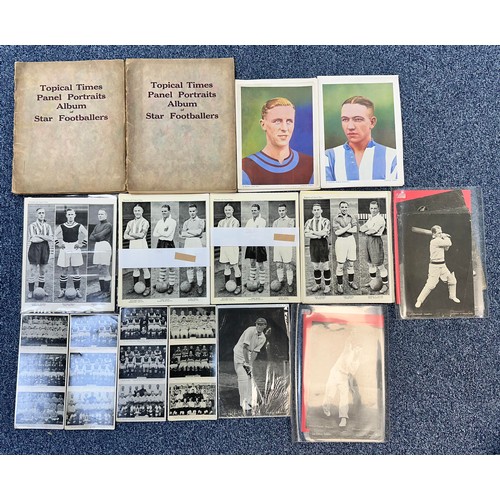 388 - Topical Times Footballers and Cricketers, in variable condition with Star Footballers album containi... 