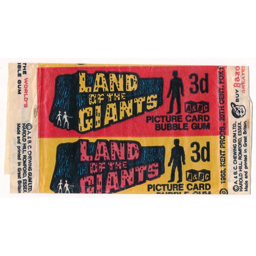 377 - A. & B.C. Gum Land of the Giants wax wrapper.