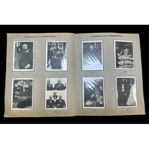 380 - A. & B.C. Winston Churchill complete set of 55 cards with wax wrapper in album. All have been indivi... 