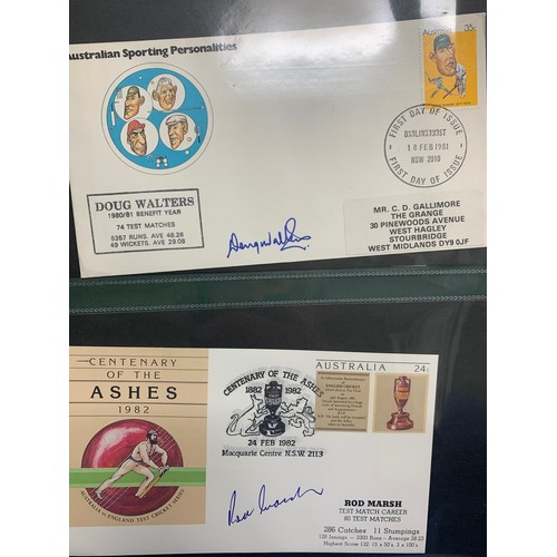 94 - Cricket First Day Cover’s. One volume of Benham signed covers (The Cricket Collection) with County &... 