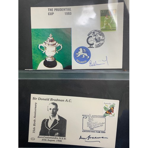 94 - Cricket First Day Cover’s. One volume of Benham signed covers (The Cricket Collection) with County &... 