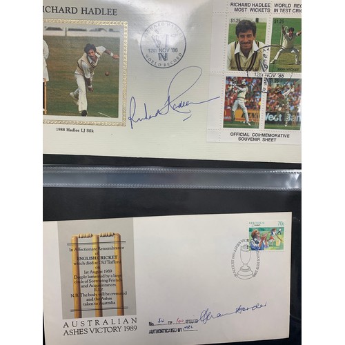 94 - Cricket First Day Cover’s. One volume of Benham signed covers (The Cricket Collection) with County &... 