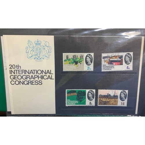 111 - Great Britain 1964-1970 collection of UM presentation packs in binder including Shakespeare Festival... 