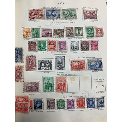 20 - British Commonwealth used KGVI remaindered range in Stanley Gibbons KGVI album, many hinge remainder... 