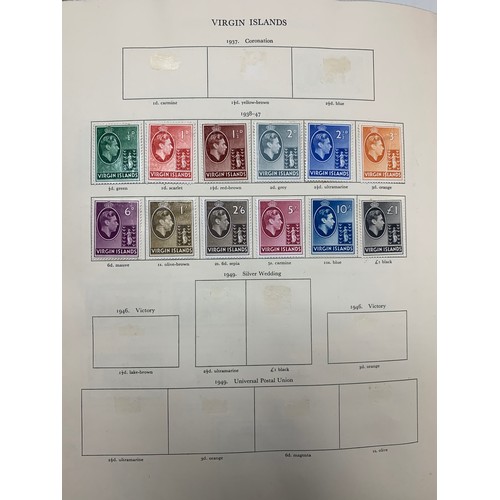 20 - British Commonwealth used KGVI remaindered range in Stanley Gibbons KGVI album, many hinge remainder... 