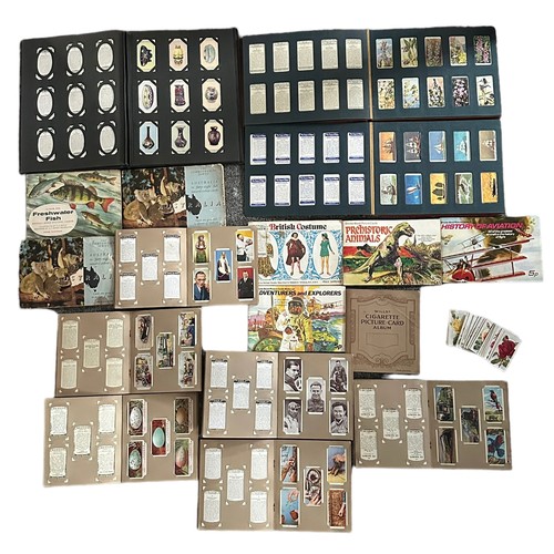 295 - A collection of cigarette cards, sleeved in 4 albums with some loose, in variable condition, includi... 