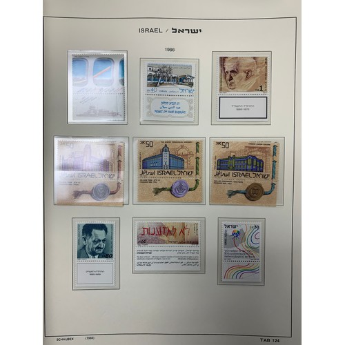 58 - Israel. 1974-1990 UM collection in hingeless illustrated Schaubek album with MS’s and tabs, 2nd bind... 