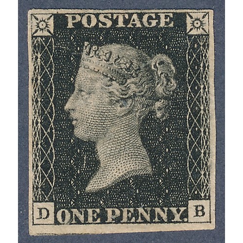 98 - Great Britain 1840 1d Black DB four even margins, Mint, (SG 2), Cat minimum £12,500.