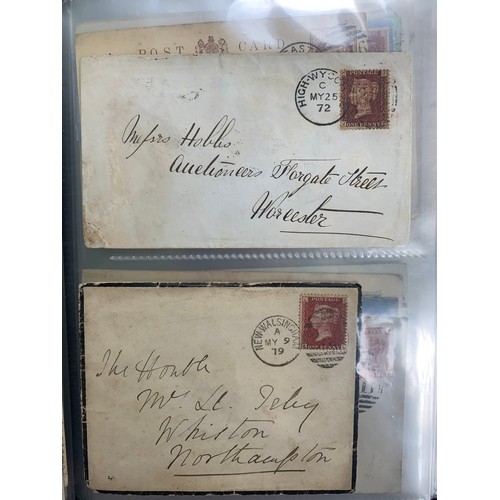 90 - Postal History / Postcards, QV – Four Kings in two Lighthouse postcard binders, with Postcards, Lett... 