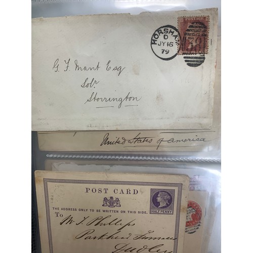 90 - Postal History / Postcards, QV – Four Kings in two Lighthouse postcard binders, with Postcards, Lett... 