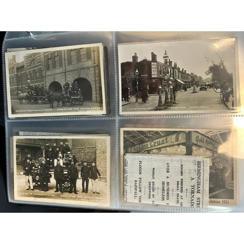 264 - Postcards - Birmingham (108), really lovely collection in an album with many RPs, some comic, with t... 