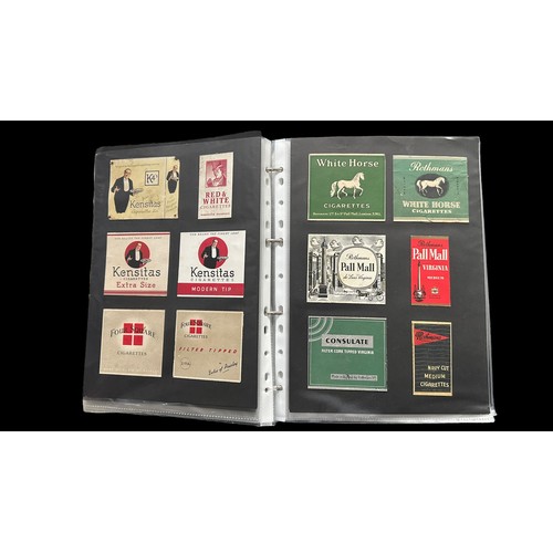 359 - Cigarette Packets. Album of Cigarette Packet fronts only, they have been cut out and neatly pasted i... 