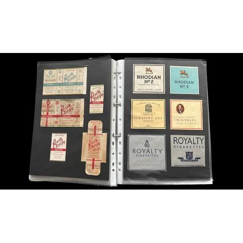 359 - Cigarette Packets. Album of Cigarette Packet fronts only, they have been cut out and neatly pasted i... 