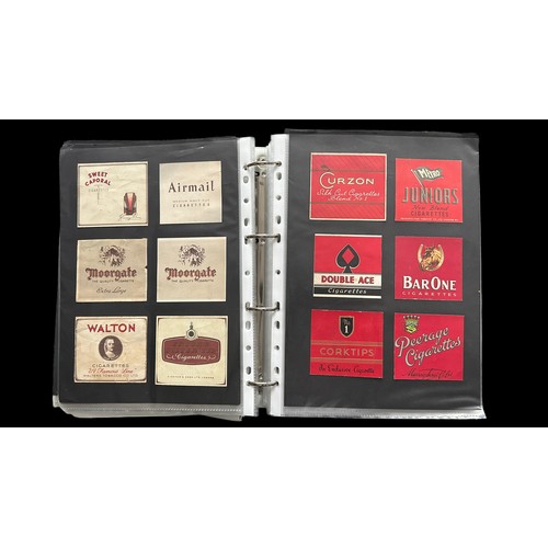 359 - Cigarette Packets. Album of Cigarette Packet fronts only, they have been cut out and neatly pasted i... 