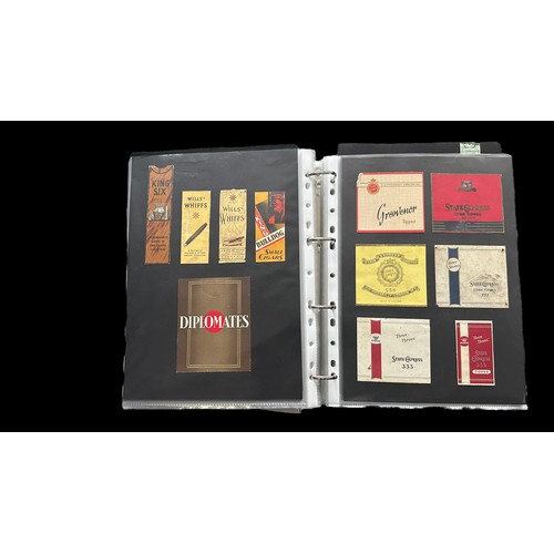 359 - Cigarette Packets. Album of Cigarette Packet fronts only, they have been cut out and neatly pasted i... 