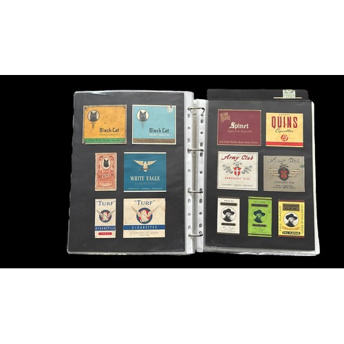 359 - Cigarette Packets. Album of Cigarette Packet fronts only, they have been cut out and neatly pasted i... 